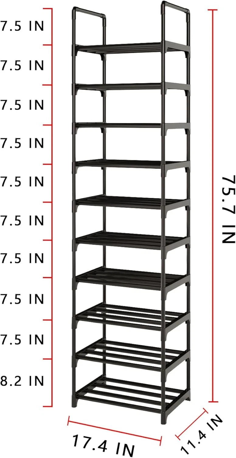 10-Tier Shoe Rack Organizer for Storage (20-25 Pairs)