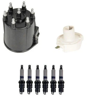 Distributor Rotor Cap & Spark Plugs Kit for GMC S15 Jimmy (1992–1993)