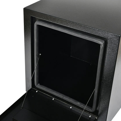 Steel Tool Box for Pickup Truck (18" x 18" x 18") - Black, Lock & Key