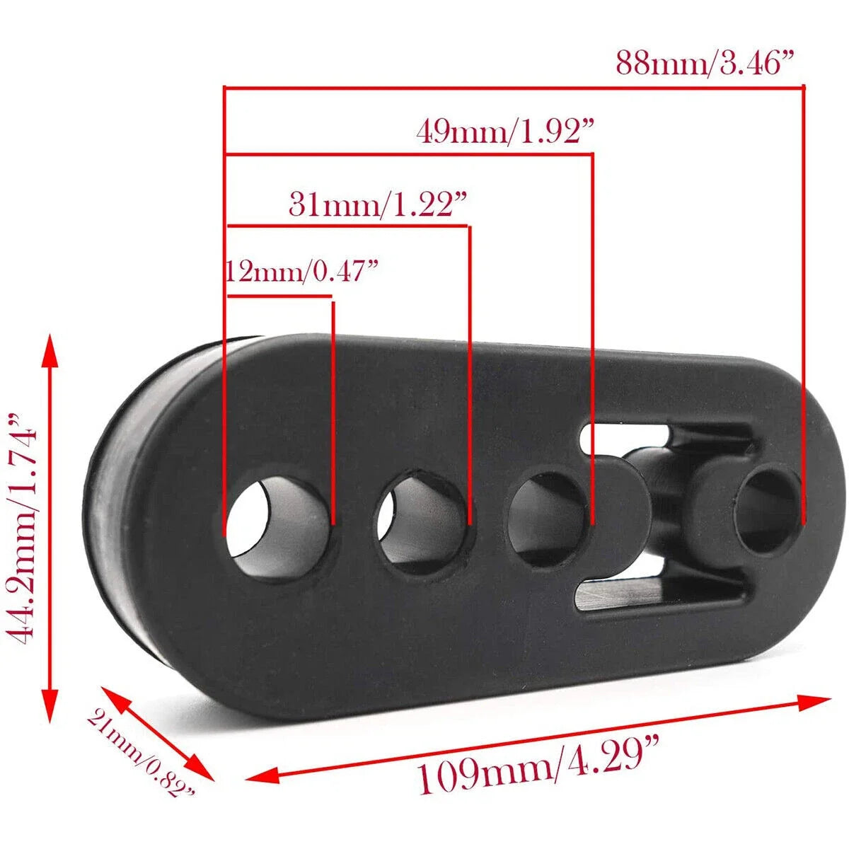4pc Exhaust Hangers Adjustable for Universal (2000–2025) Polyurethane Rubber