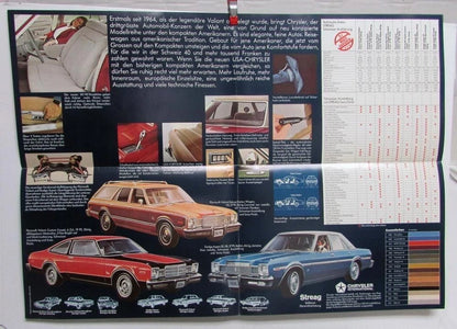 Brochure for Chrysler Plymouth Volare Deluxe Aspen (1976) - German Text