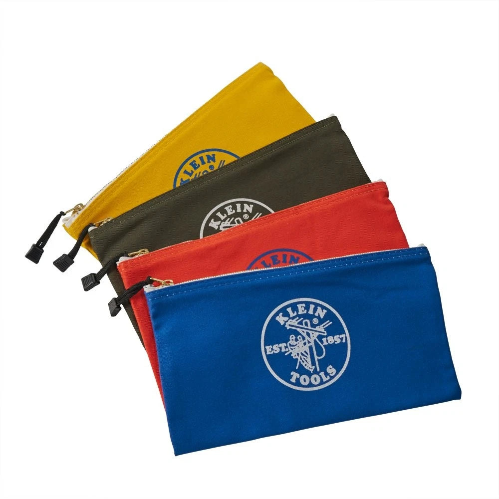 4-Pack Canvas Zipper Tool Bags for Klein Tools (No Part Numbers)