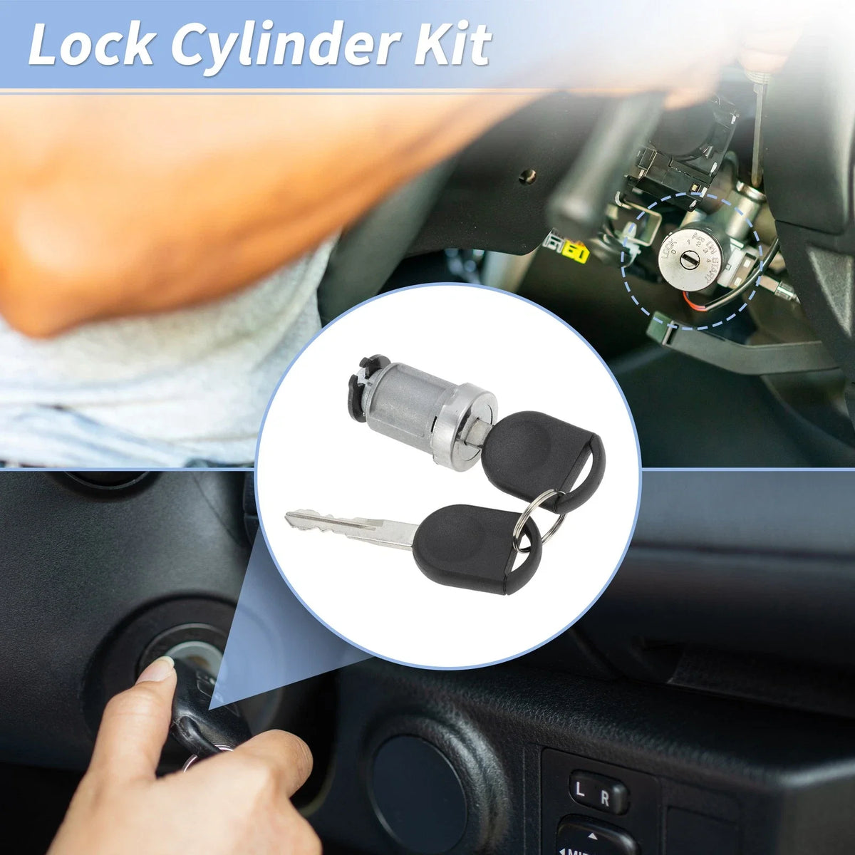 Ignition Lock Cylinder No.4L3Z11582BB for Ford F150 (2004–2020) with 2 Keys