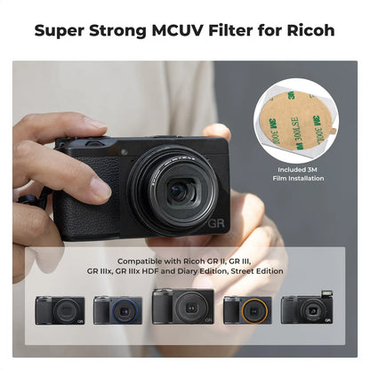 UV Protective Filter for Ricoh GR IV, GR IIIx (No Part Numbers Supplied)