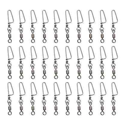 30 Pack Ball Bearing Swivels Snap Coastlock Fishing-Line Connector Parts