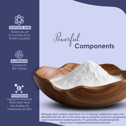 Alum Powder Natural Astringent 100g for Skin Care and Odor Control
