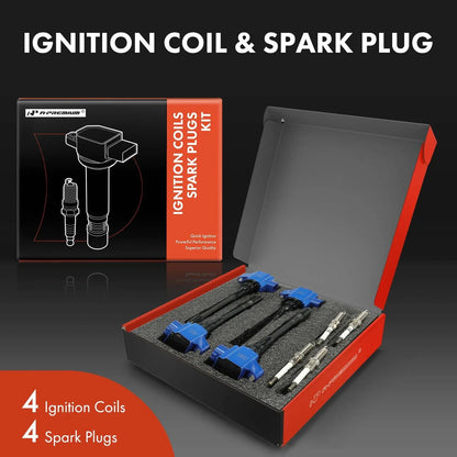 Set of 4 Ignition Coils & 4 Iridium Spark Plugs for Nissan Altima (2007–2013)