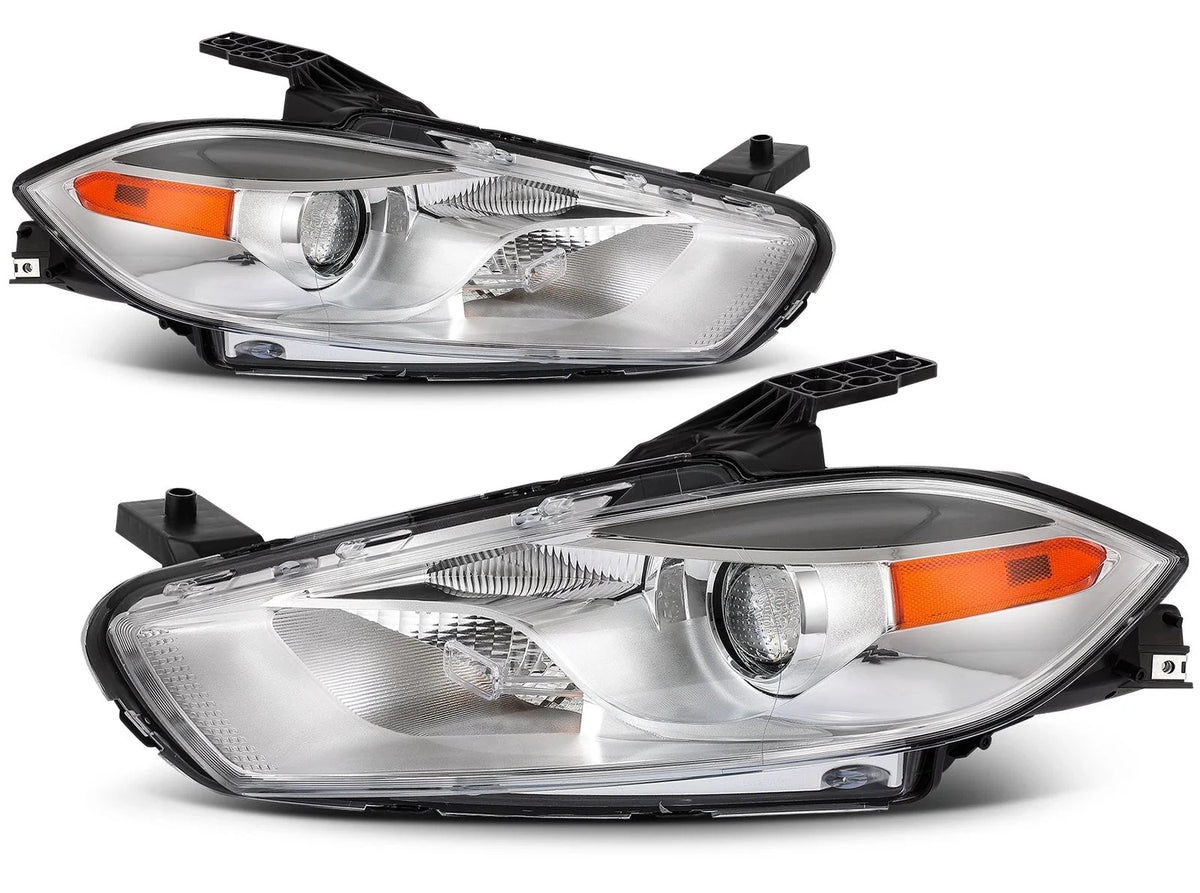 2Pcs Headlights for Dodge Dart (2013–2016) Chrome Projector