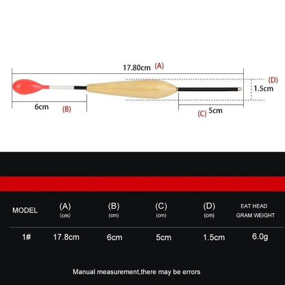 10X Balsa Wood Fishing Floats for Long Distance Casting