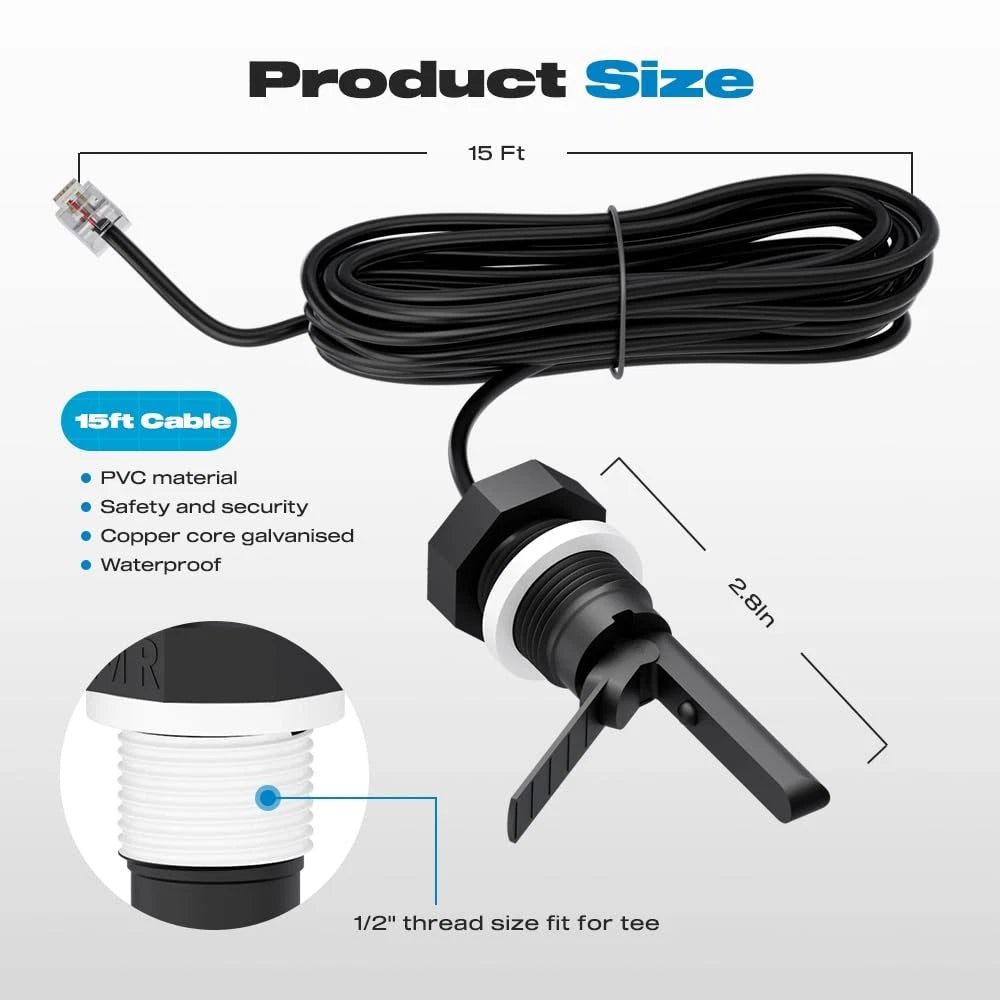 Malictele Flow Switch for Hayward Goldline Plastic (Black)