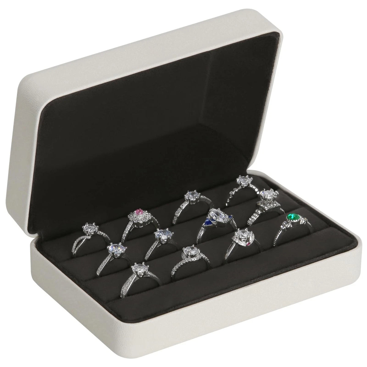 Ring Storage Box for Multiple Rings, Travel Jewelry Case