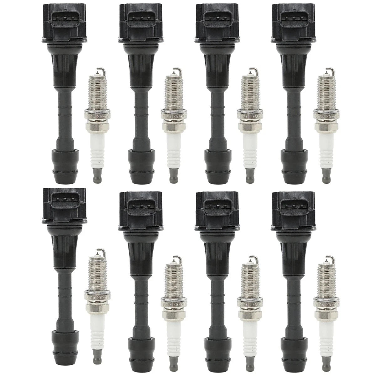 Set of 16 Ignition Coil and Spark Plug Kits for Nissan NV3500 (2012–2015) - 18084918, UF551, 22448ZE00A, 22448ZE00C