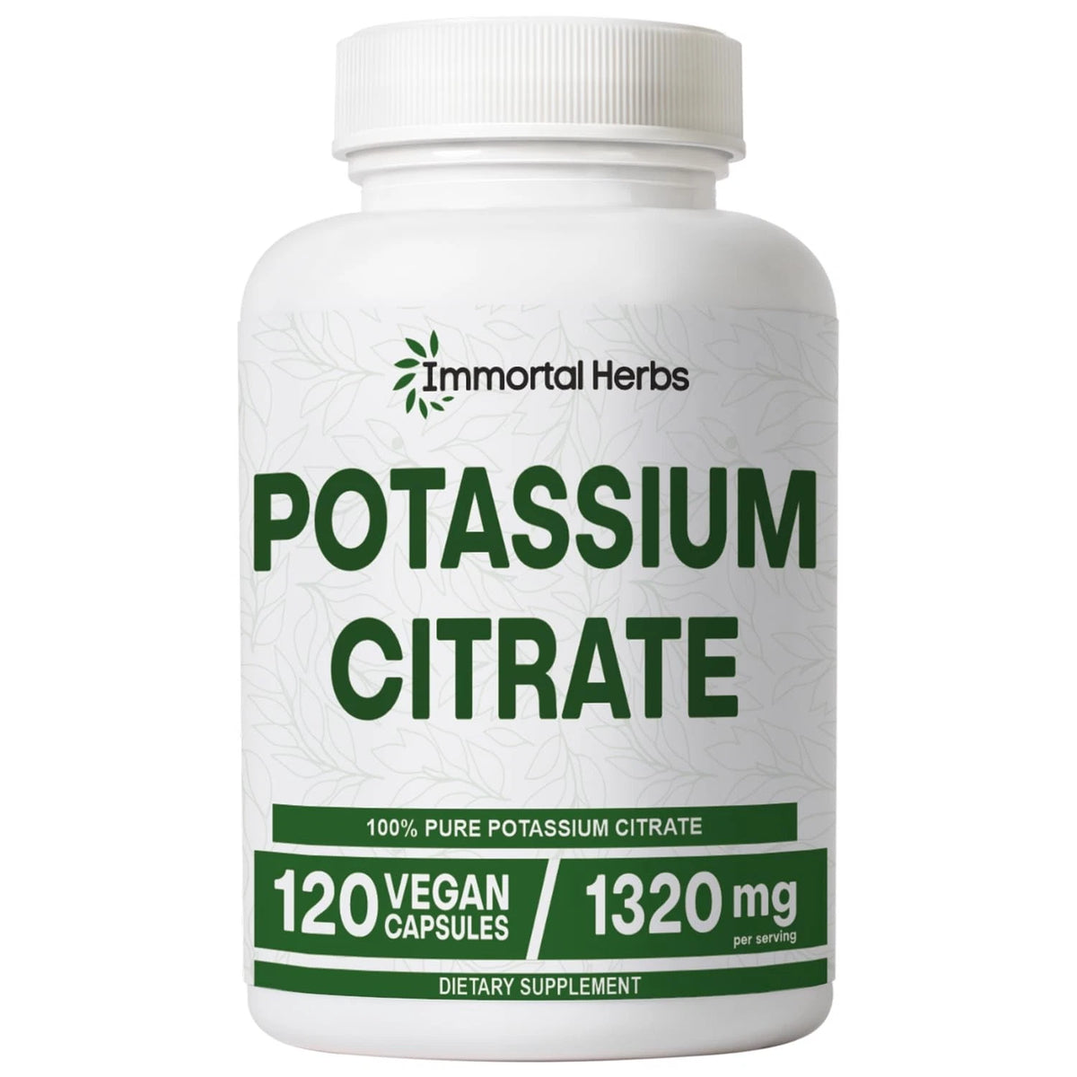 Potassium Citrate Supplement 1320mg for Immortal Herbs (120 Count)