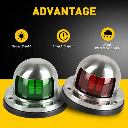 2X 16LED Bow Navigation Lights for Marine Boat Pontoon (12V)