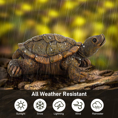 2Pcs Turtle Garden Ornament for Outdoor Decor