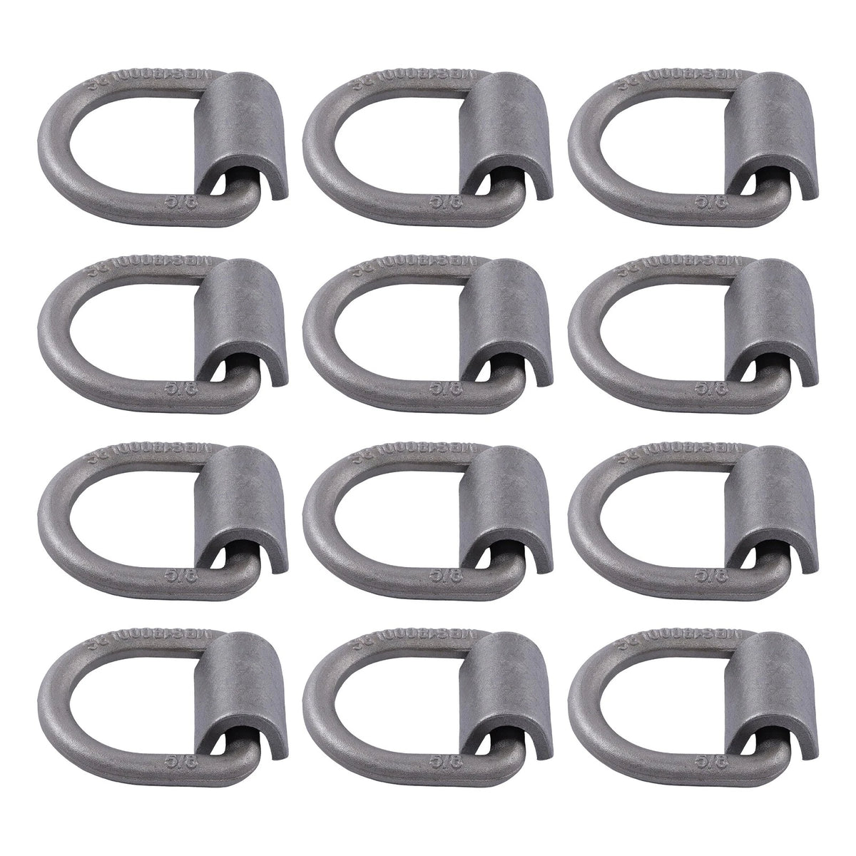 12 Pcs 5/8 Inch Heavy Duty Weld-On Forged D Ring (Fracture Strength 18,900lbs)