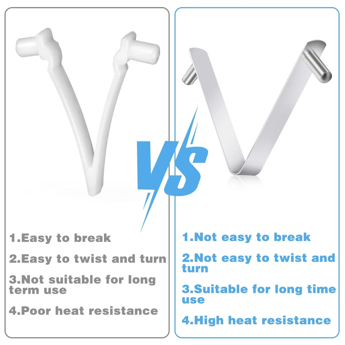 3X V-Shaped Pool Brush Clips for Universal Use