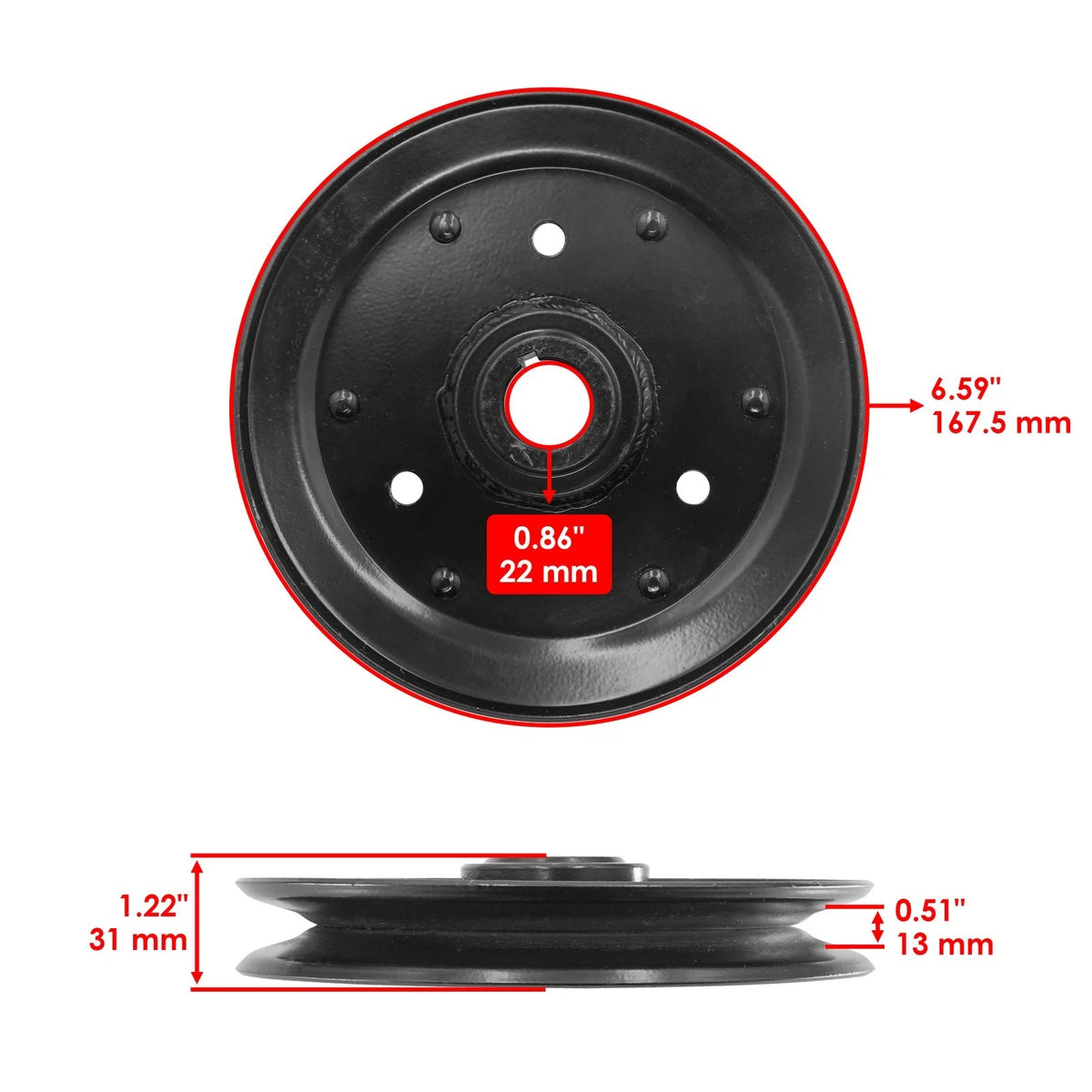 52" Deck Spindle Pulley for Exmark Turf Tracer X-Series (PY287-LA)