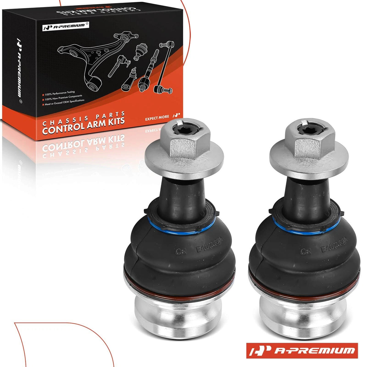 2X Front Lower Ball Joint for Audi Q5 SQ5 (2010–2021) BJ12225PR, 80A407689B, MS70528
