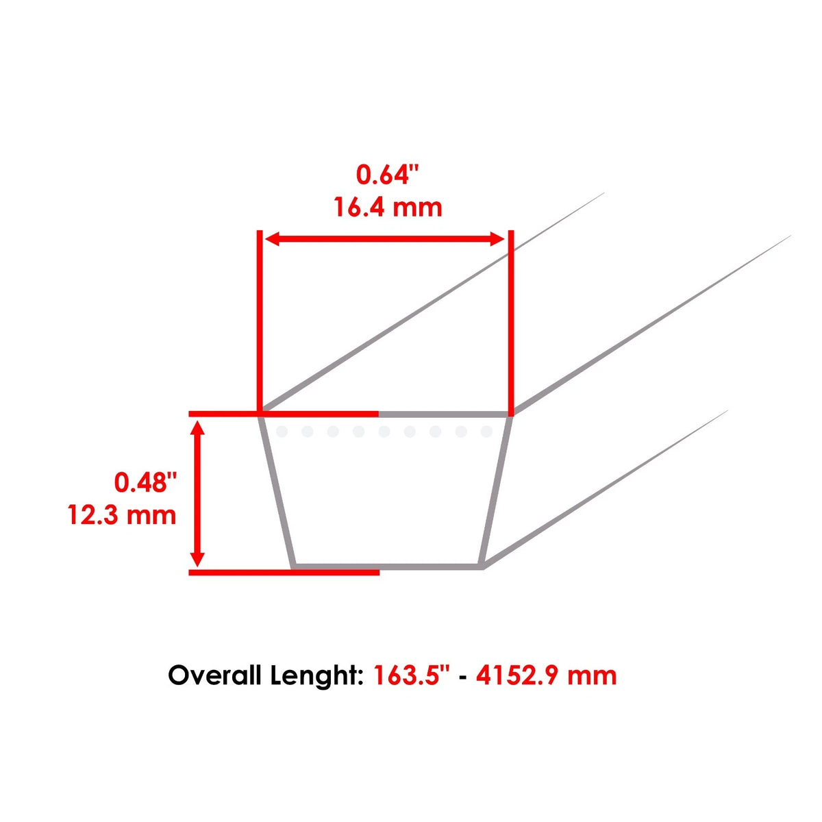 72" Deck Belt for Husqvarna ZTH7226 ZTH7227 LZ7230 (BT420 - AA)