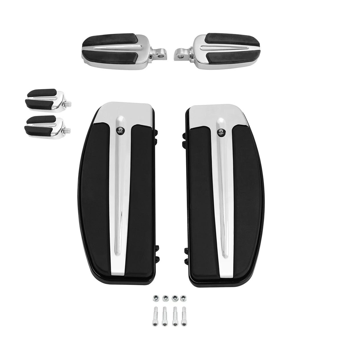 Rider Floorboards Kit Footpegs Shifter Pegs for Harley Softail (1986–2017)