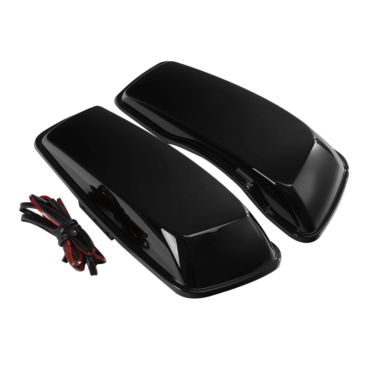 Hard Saddlebag Lids for Harley Touring Street Road Glide (2014–2024) Vivid Black