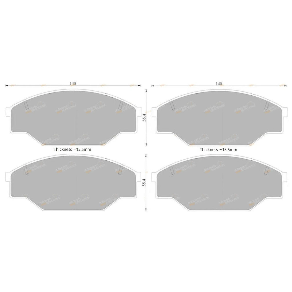 Brembo Front Disc Brake Pad Set for Toyota Dyna LH80R (1985–1988)