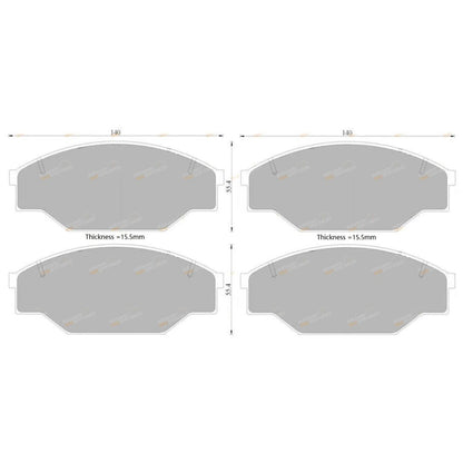 Brembo Front Disc Brake Pad Set for Toyota Dyna LH80R (1985–1988)