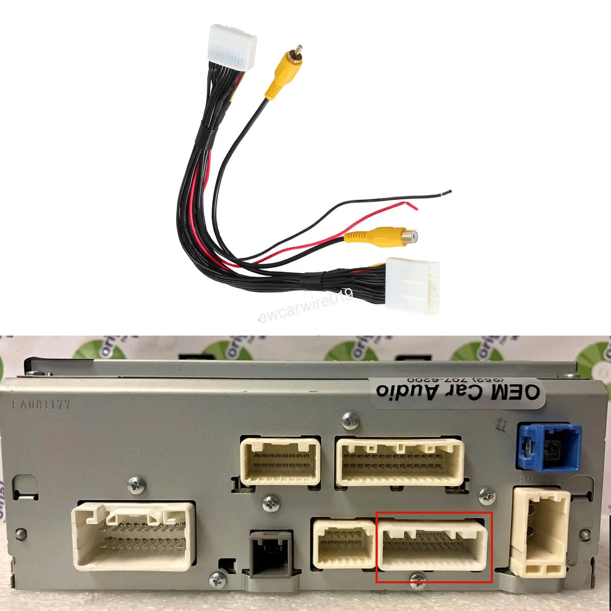 Radio T-Harness for Toyota Select Model (2014–2019) - Retain Factory Backup Camera