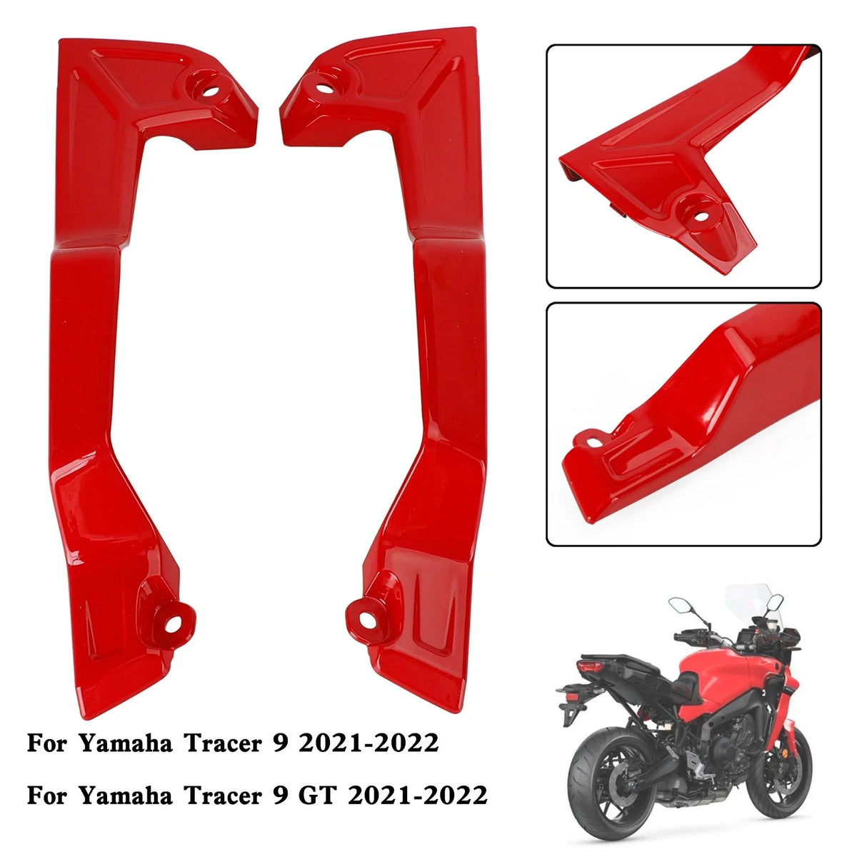 Rear Tail Seat Side Fairing Covers for Yamaha Tracer 9 GT (2021–2022) Red