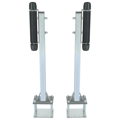 Pair Zinc-Plated Steel Roller Guide-On for Sailboat Trailer