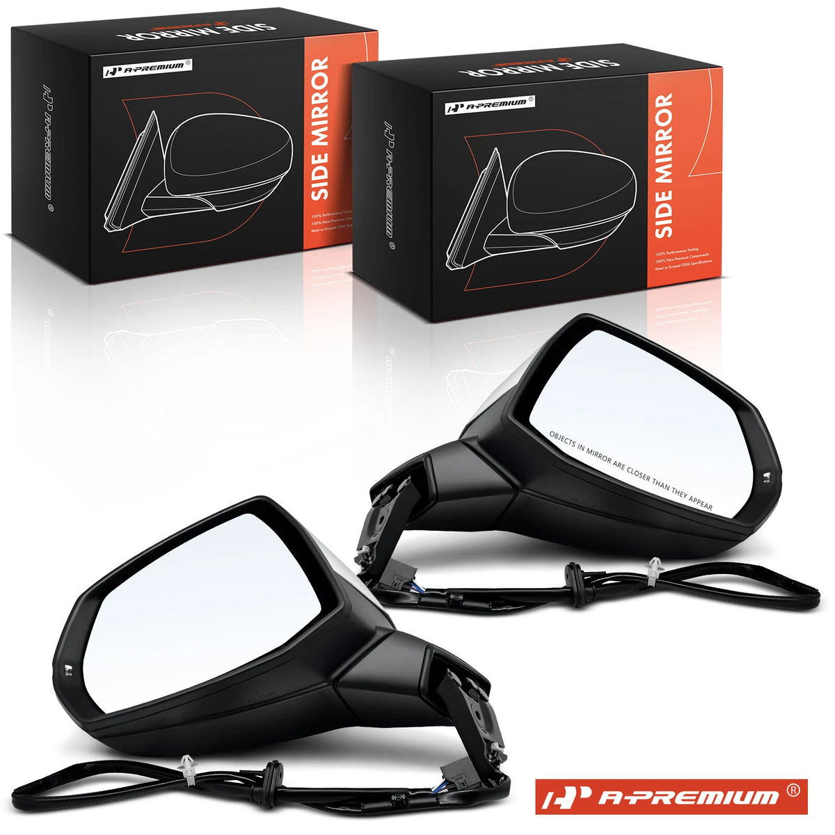 A-Premium Pair Power Mirrors for Audi Q5 SQ5 (2018–2023) 80B857409C9B9, 80A857527GRU