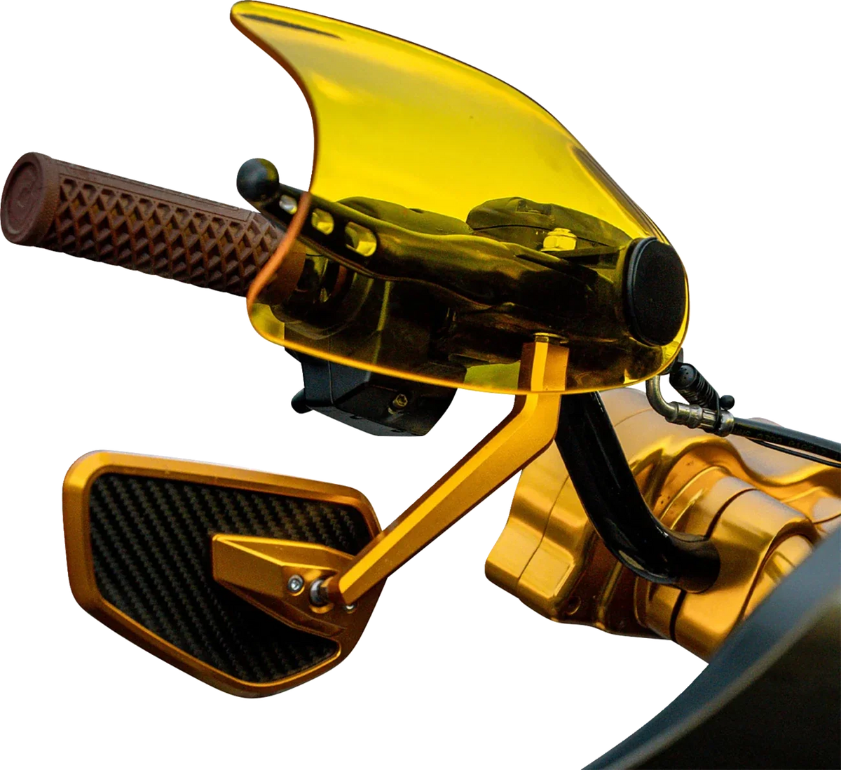 Klock Werks Flare Handguards for Harley-Davidson (Cable Clutch, Yellow)