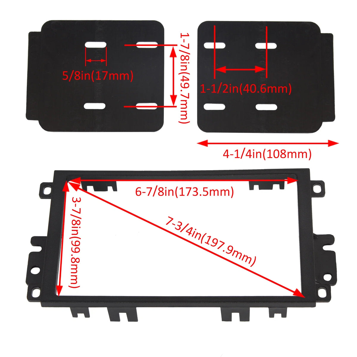 Double Din Stereo Radio Install Dash Kit for GMC