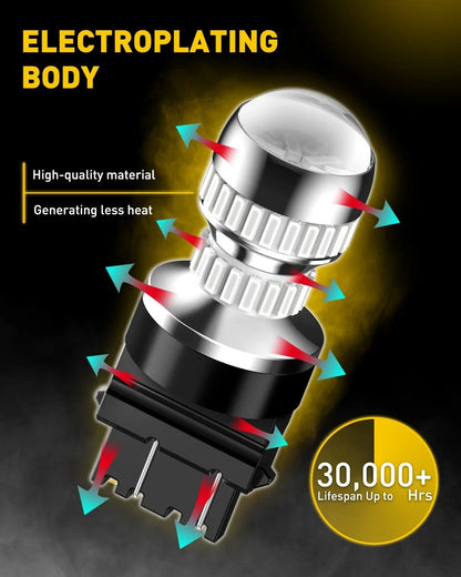 2X 3157 3156 Red LED Brake Stop Tail Bulbs for Ford F-150 (1997–2017)