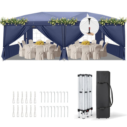 10'x20' Waterproof Pop Up Gazebo Canopy Tent for Outdoor Events