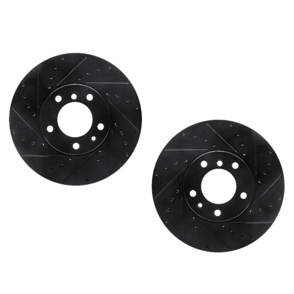 Rotor Set for BMW 540i (1997–2000) | Drilled and Slotted | ALX-PAU-DF-8002-31038-CLA3