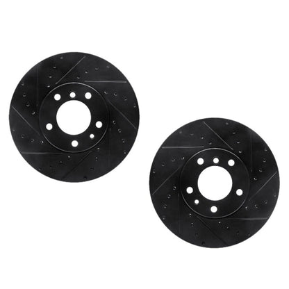 Rotor Set for BMW 540i (1997–2000) | Drilled and Slotted | ALX-PAU-DF-8002-31038-CLA3