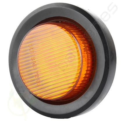 10X 2'' Round Amber Side Marker Light for Trailer Clearance with Grommet