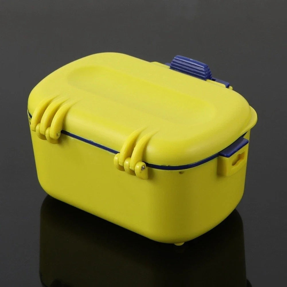 Insulated Yellow Fishing Bait Box 14x10x8cm for Coastal Offshore Angling