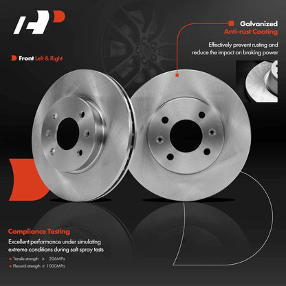 Front Disc Brake Rotor & Ceramic Pad Set for Hyundai Accent (2006–2011) - 12150015, 30111560, R-31432, P-1156