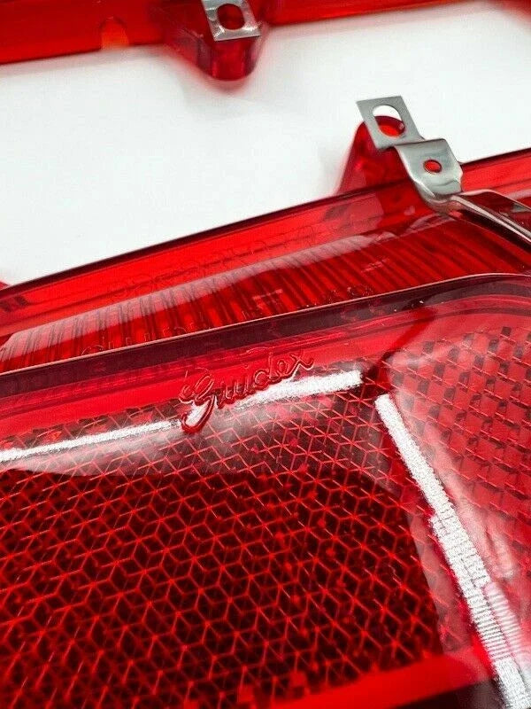 Tail Light Lenses with Trim Bars Replacement for 1959 Chevy Impala Bel Air