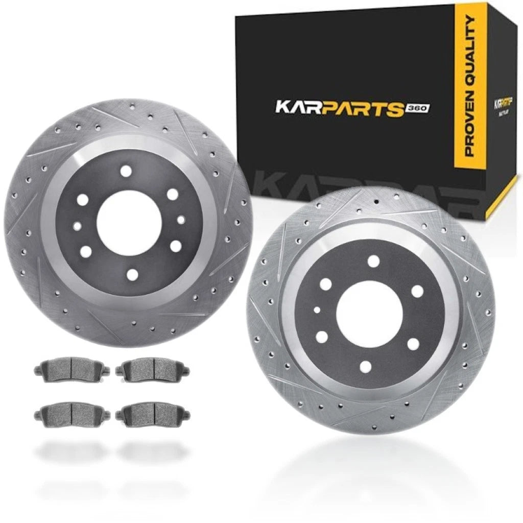 Rotor Set for GMC Jimmy (2003–2005) | Drilled and Slotted | ALX-PAU-DF-7512-48048-CLA5