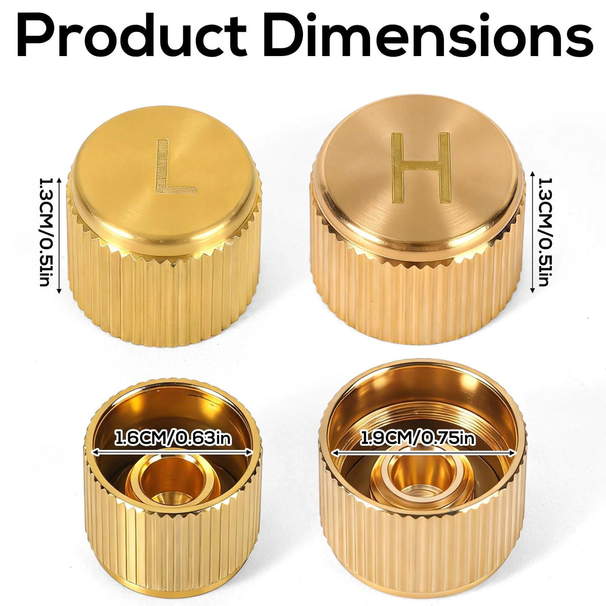 AC Valve Caps for R134a System - Leakproof Brass High & Low Pressure Covers