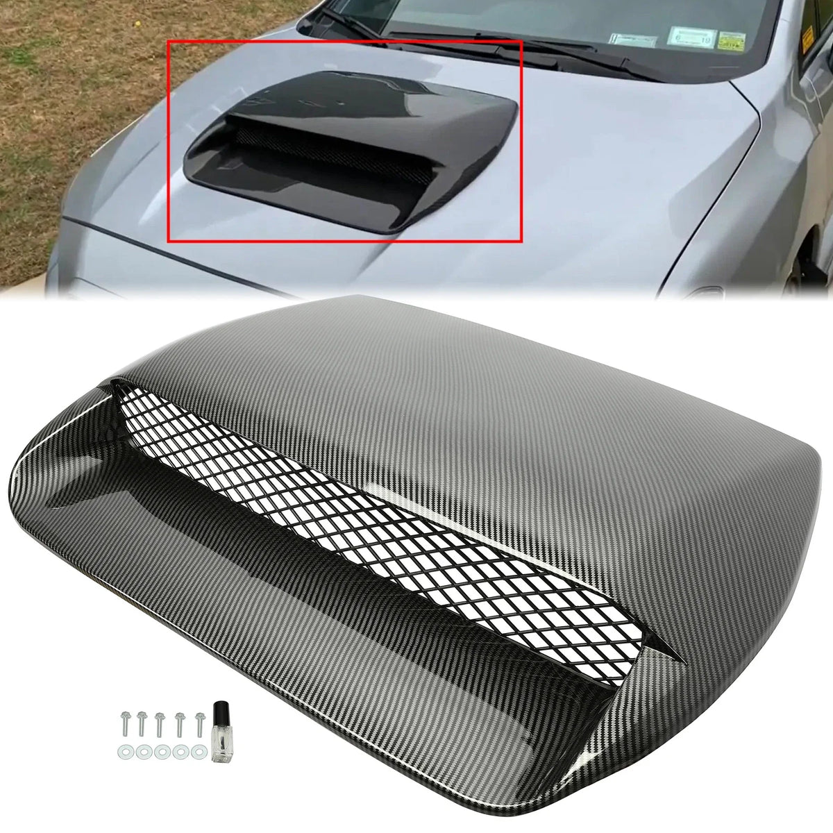 Carbon Fiber Air Flow Hood Scoop for Subaru WRX STI (2015–2021)