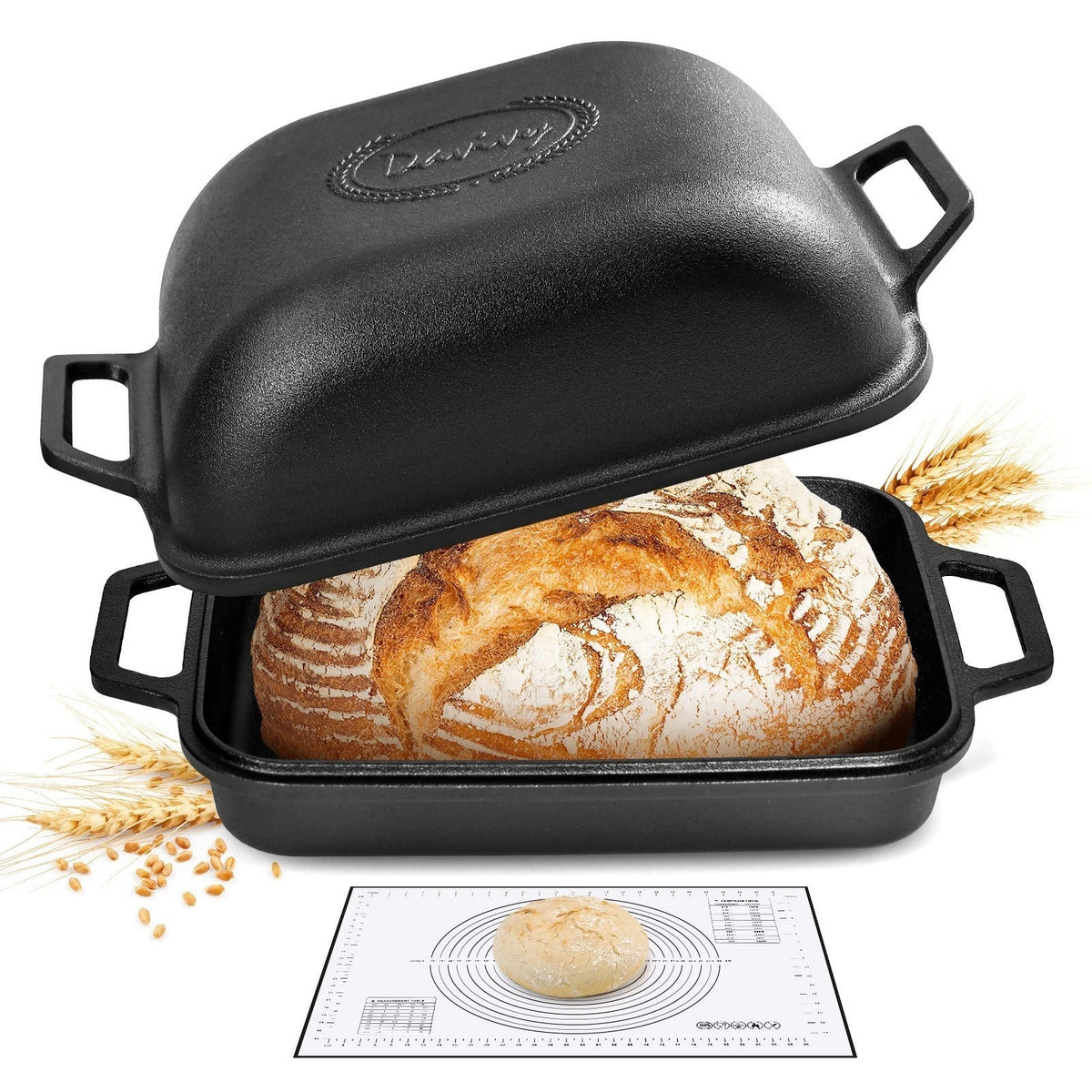 9QT Dutch Oven for Sourdough Bread with Silicone Baking Mat (Pre-Season)