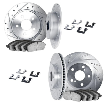 Rotor Set Front and Rear for Volkswagen Golf/Jetta (1999) ALX-PAU-DF-7614-74000-CLA1