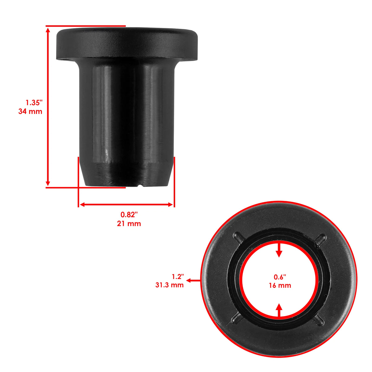 Rear A-Arm Short Bushing Kit for Polaris Sportsman 500 4X4 HO (2003–2006, 2008–2012) YI8137ZA101RO