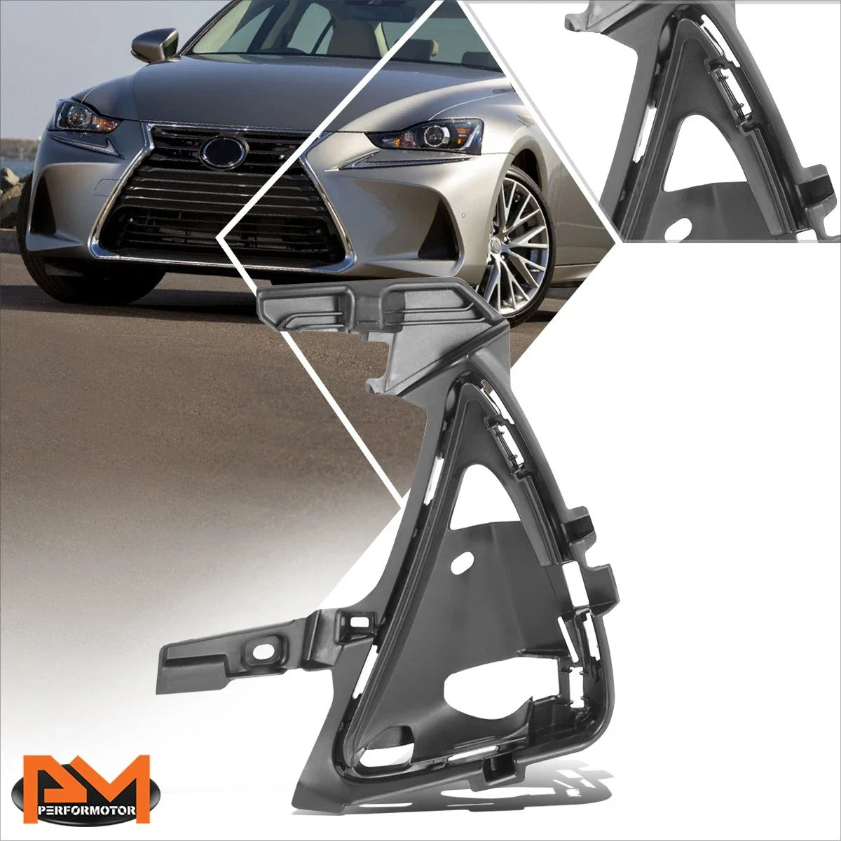 Grille Bracket for Lexus IS200T IS300 IS350 (2017–2020) Left Side Black