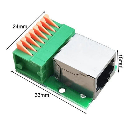 Set of 2 RJ45 Female Solderless Connectors 8 Pin for Fast Network Setup